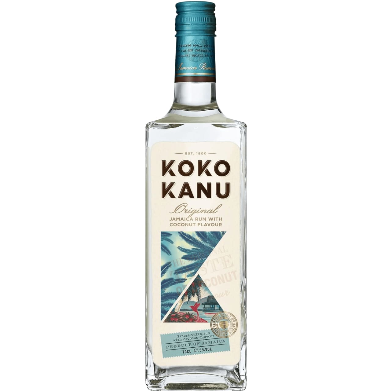 A fun, lively Coconut rum incorporationg two of Jamaica's national symbols on its label.