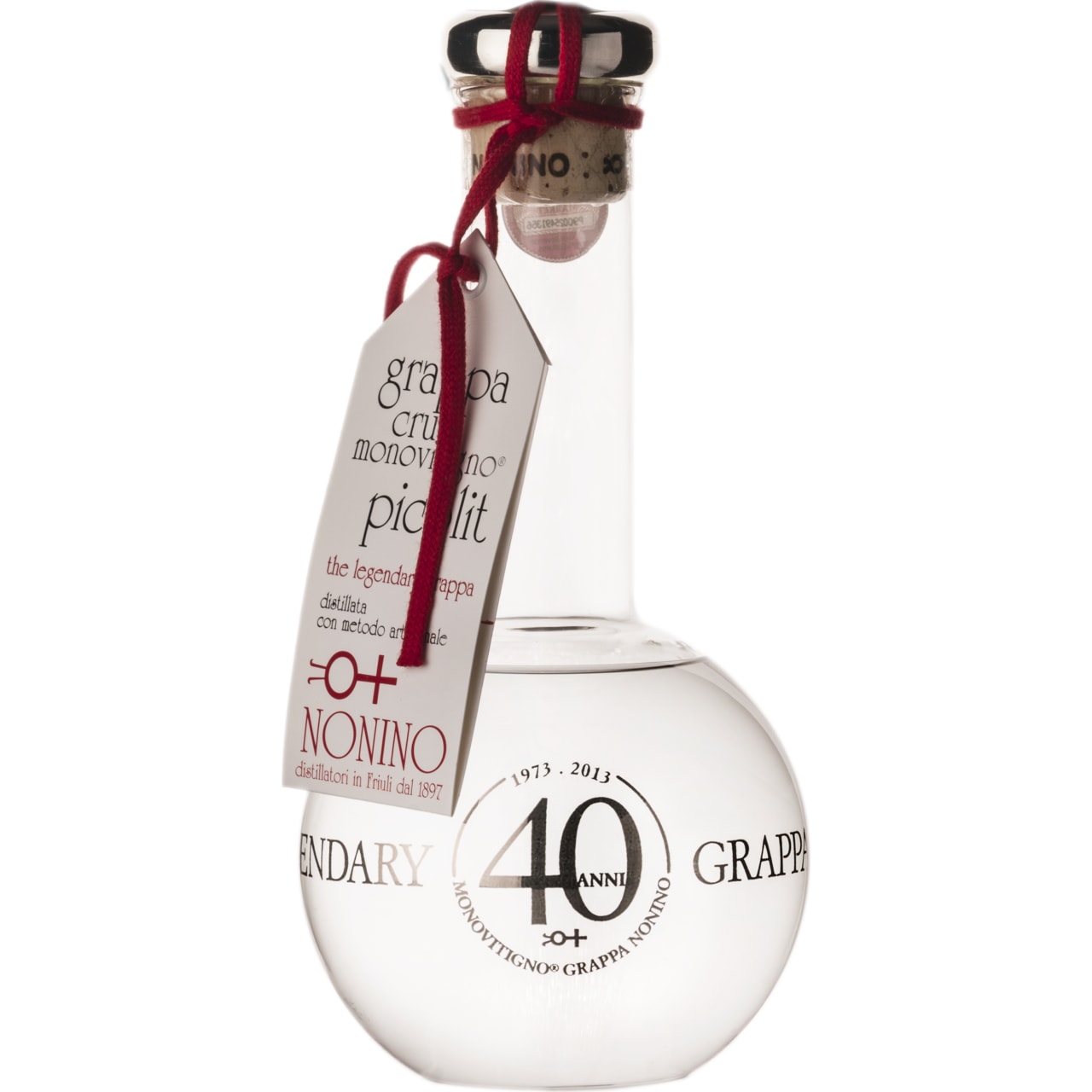 A unique, single Cru Grappa made through the distillation of premium, single-varietal, single-vineyard grape pomace. Produced in limited quantities, this rare grappa is the result of distilling the pomace of select Picolit grapes.