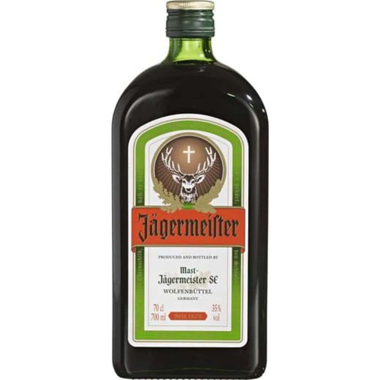 A German liqueur created by 56 naturally sourced botanicals of rare exotic herbs, spices, woods, fruits, blossoms, seeds and roots. These ingredients give jager a smooth, rich flavour with a distinctive bitter sweet finish.