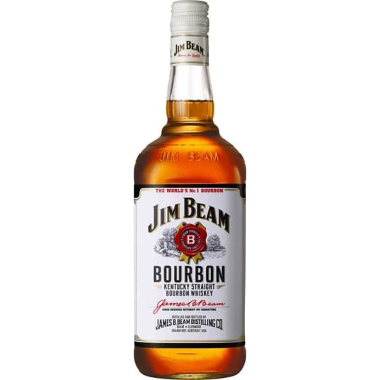 Jim Beam White Label has been aged for four years in oak casks and bottled at 80 proof making this bourbon perfect for mixing in cocktails. It is created from a mixture of corn, rye, barley malt, water, time and pride.