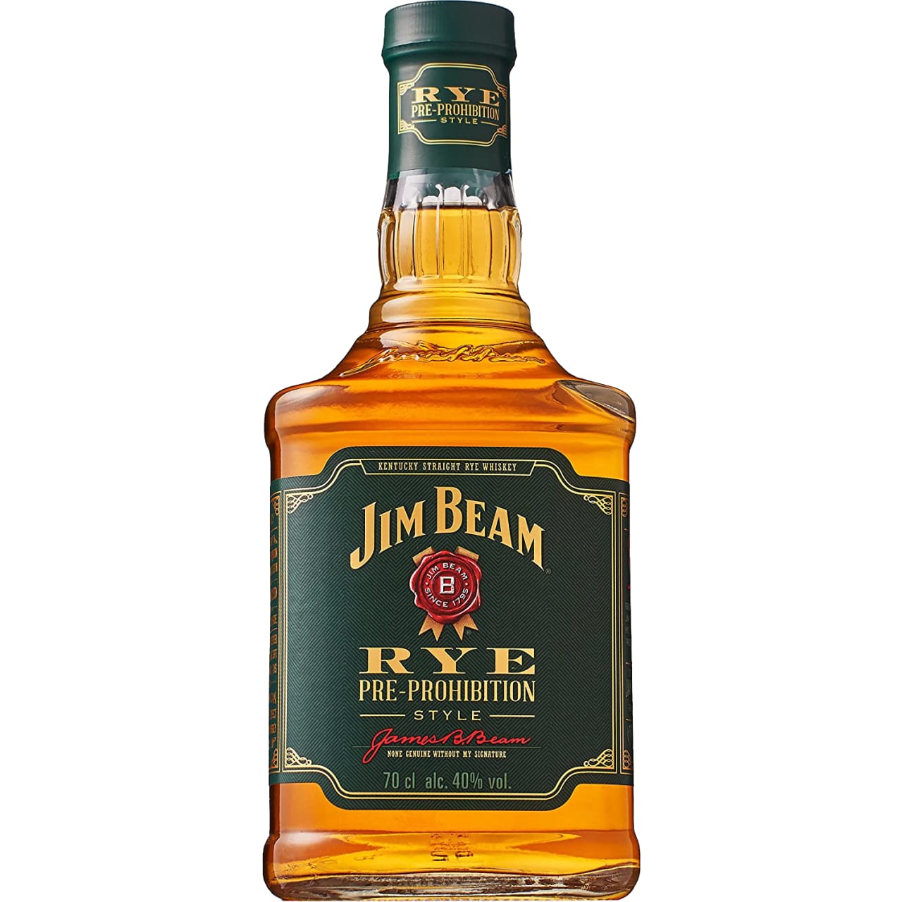 Aged for 4 years in charred oak barrels, the Yellow Label whiskey is America's best selling straight rye. With a distinctive spicy flavour and long, soft finish, Jim Beam Rye is an interesting change for those who want to broaden their Bourbon horizons.