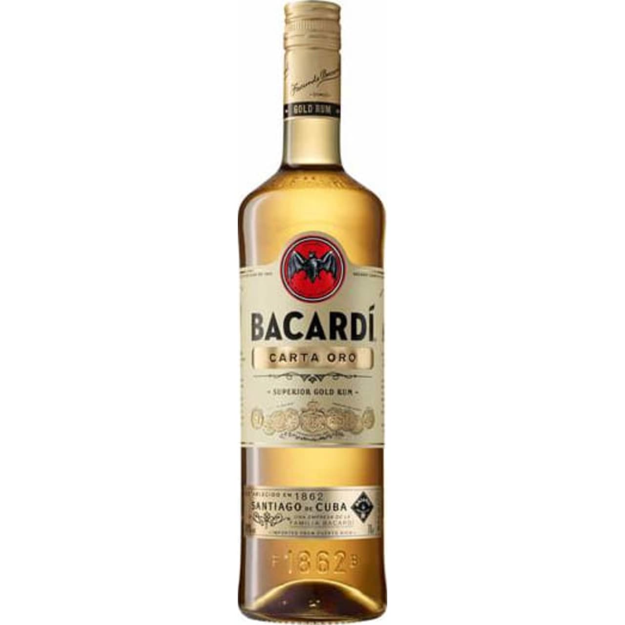BACARDÍ Carta Oro rum brings together rich, soothing flavours like vanilla, buttery caramel, toasted almond and sweet banana notes balanced by the warm zest of orange peel and a light, oaky finish.