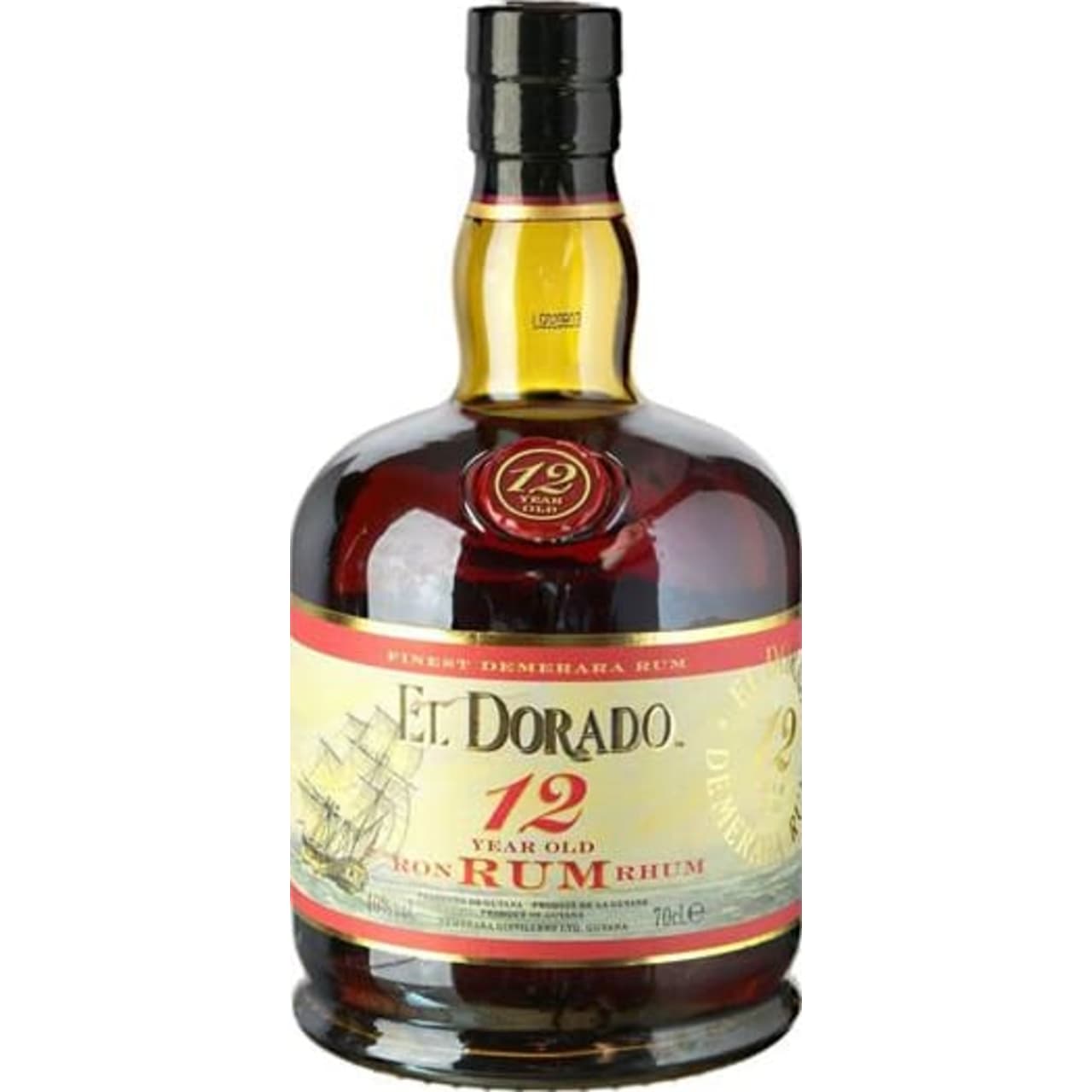 El Dorado 12 Year Old Rum has been laid down in oak barrels for at least 12 years producing a rich and diverse spirit. Rich amber in colour. A super attractive nose packed with aromas of sugar, honey, banana, toffee, raisin and sultanas. Ripe, rich and balanced flavours attend with sweetness, after which the finish is elegant and dry.