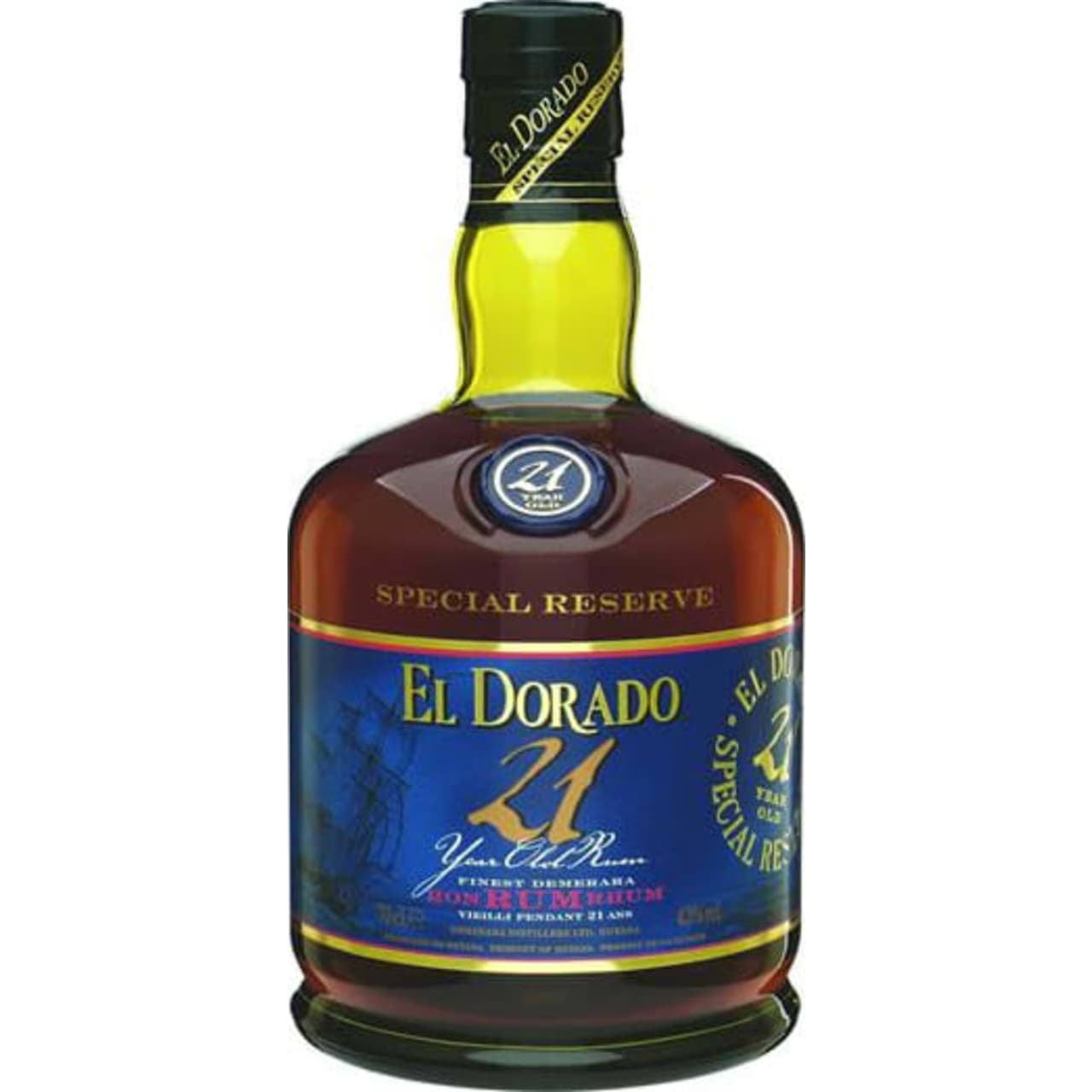 El Dorado Special Reserve is an excellent blend made from different rums in Guyana. These are aged between 21 and 25 years. Naturally matured in oak barrels at a constant 6 degrees Celsius, this rum meets all your expectations.