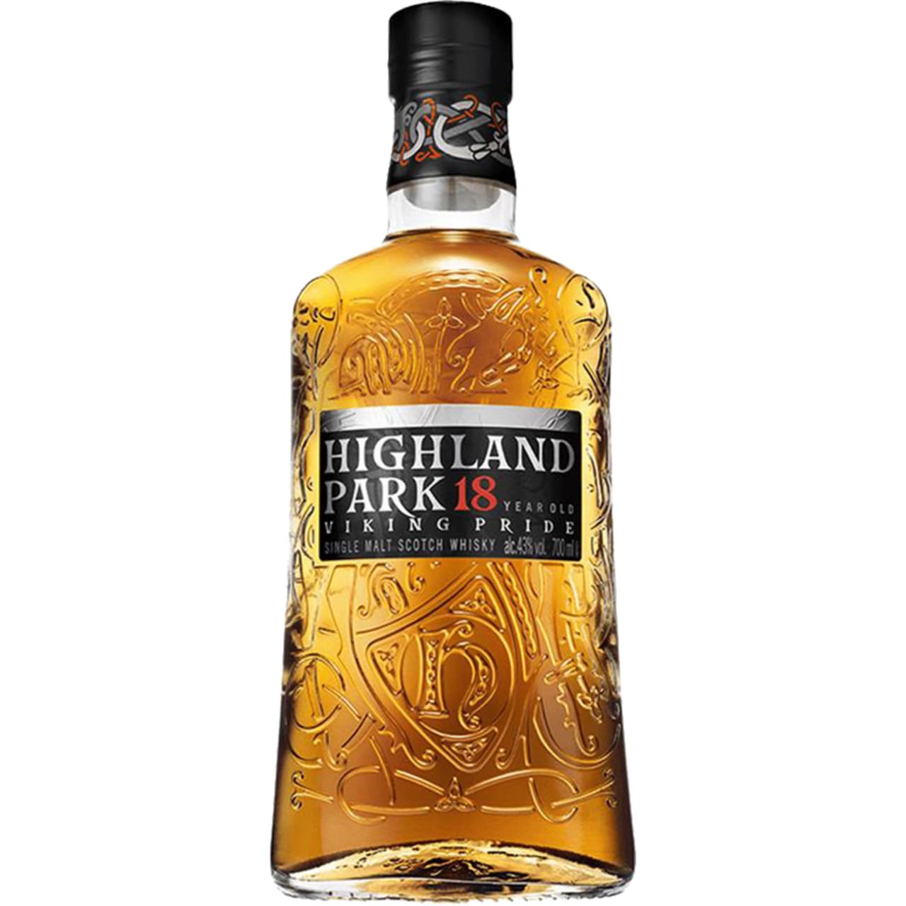 Matured in a high proportion of first-fill sherry seasoned European and American oak casks, this superb 18 Year Old single malt pays tribute to their 5 keystones of production and presents a sophisticated medley of ripe cherries dusted with bittersweet cocoa, freshly harvested honeycomb and candied orange peel.