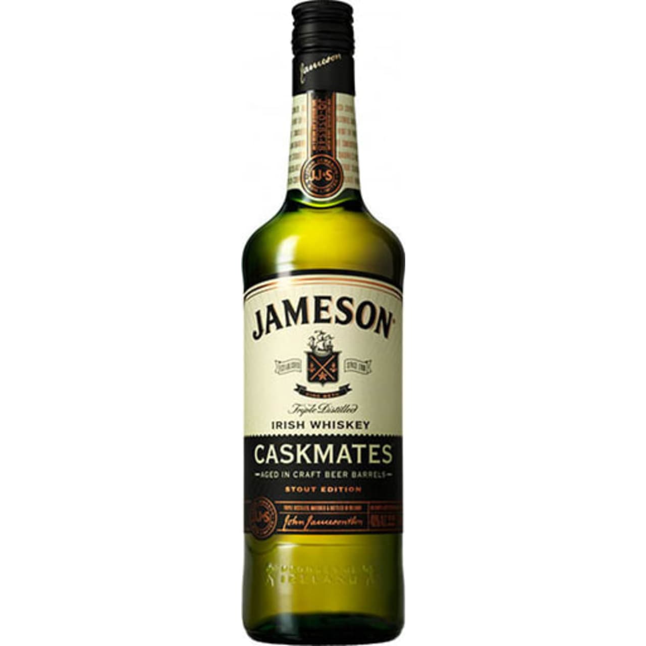 Jameson Caskmates sees the reuse of old whiskey barrels. Nothing new in that, but in between, they've been used to age stout from Cork's Franciscan Well brewery. The same smooth triple distilled Jameson with added notes of cocoa, coffee and butterscotch.