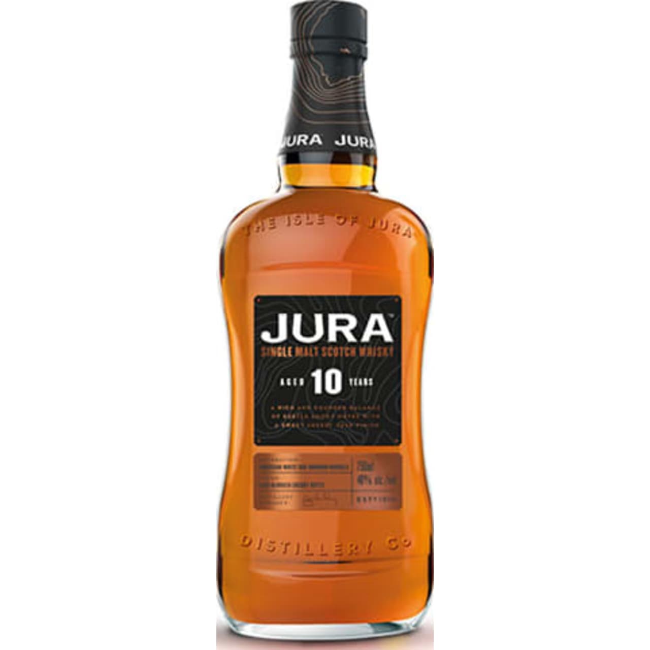 Initially aged in American white oak bourbon barrels before enjoying a finishing period in Oloroso sherry butts and bottled at 40% ABV. It has the subtle smoke characteristic of Jura's excellent Island single malts, with robust vanilla and an intense kick of sherried sweetness underneath.