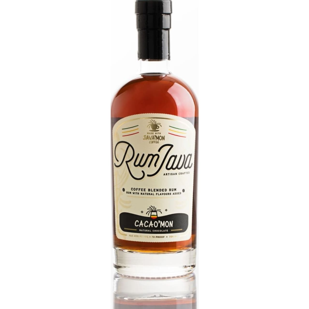 RumJava CacaoMon is Chocolate Coffee Rum infused with a blend of beans from Brazil and Colombia which are roasted in chocolate, red wine, and spice.