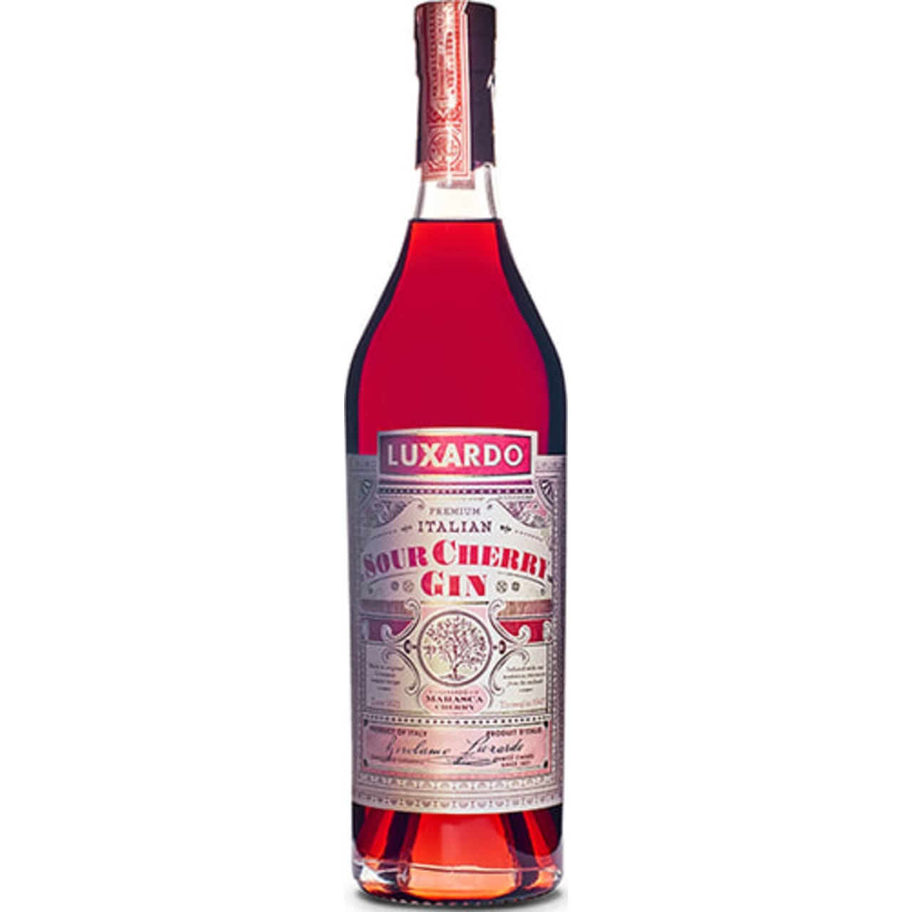 Italian liqueur legends Luxardo created this Sour Cherry Gin by infusing its famed Marasca cherry juice with its London Dry Gin distillate to create a fabulously flavoured gin that works in a number of classic cocktails.