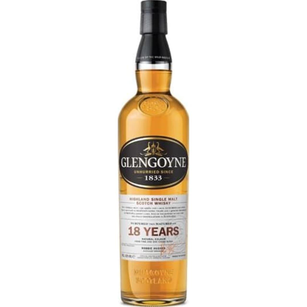 Glengoyne 18 Year Old is a rich and luxurious Highland single malt that has been matured in a mix of refill sherry casks and a generous portion of first-fill sherry casks.