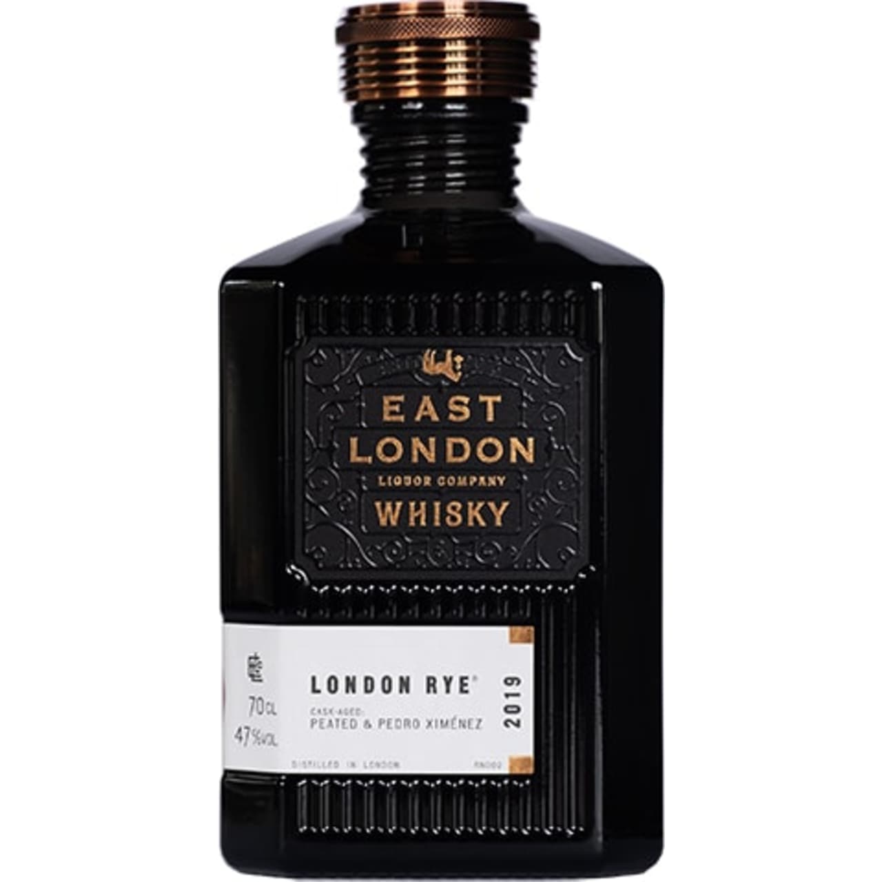 East London Liquor Company's London Rye Whisky has been matured in a combination of different casks, including virgin French oak, chestnut, shaved-toasted-recharred, sherry and bourbon casks.