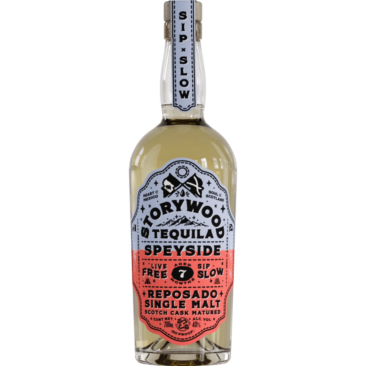 A bold, rebellious Tequila from Storywood, matured for seven months in Speyside single malt casks.